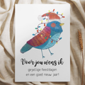 'Voor jou wens ik gezellige feestdagen en een goed nieuw jaar!' - Kerst Vogel Ansichtkaart