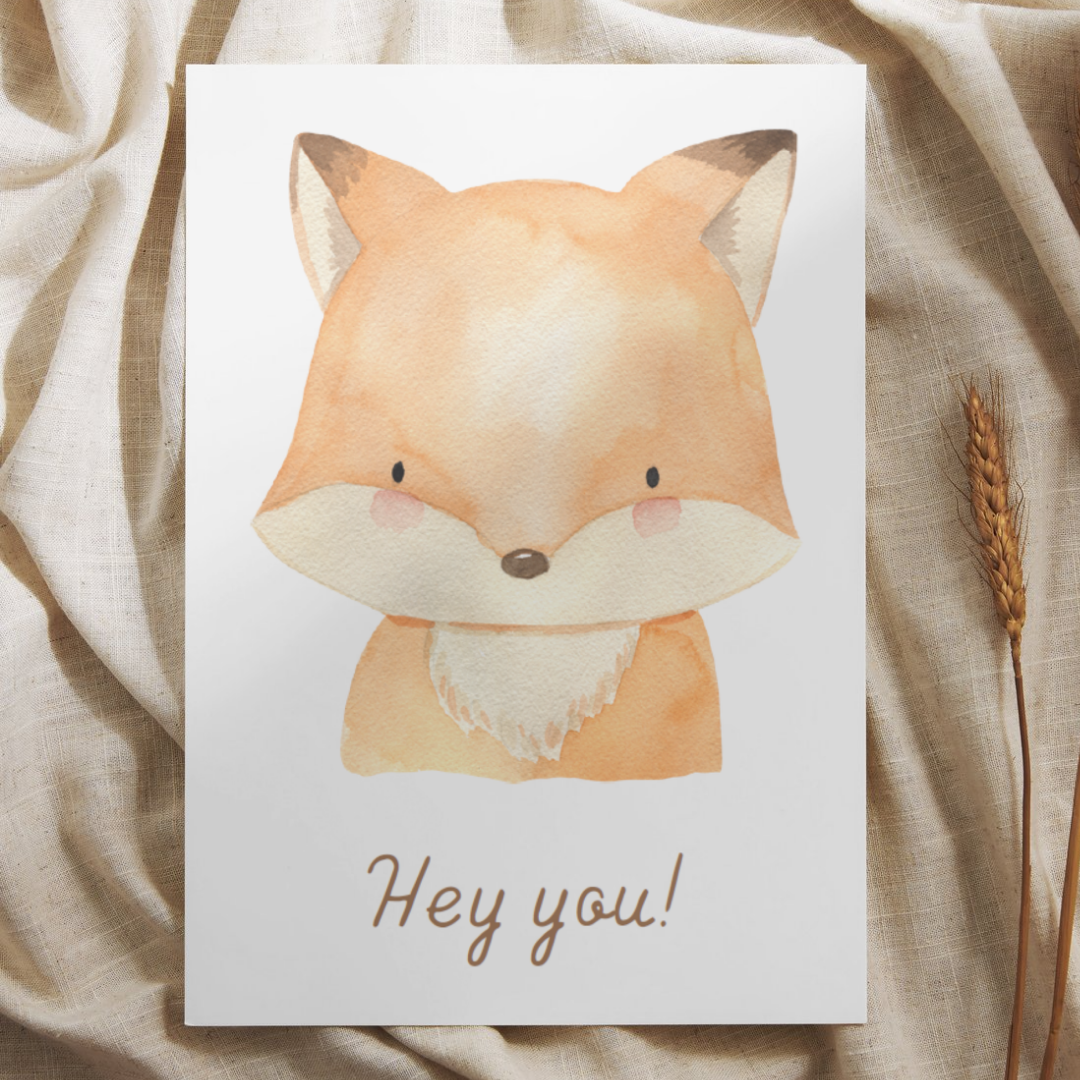 'Hey you!' - Vosje Ansichtkaart