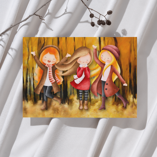 Vrouwen – Herfst Ansichtkaart