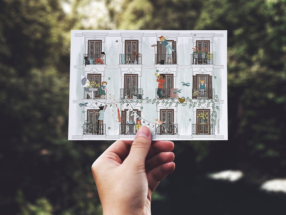 Lente appartementen - Wenskaart