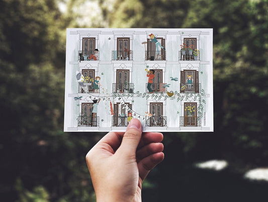 Lente appartementen - Wenskaart