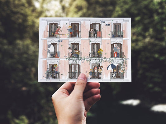 Zomer appartementen - Wenskaart
