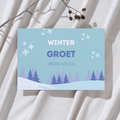 'Winter groet van mij aan jou' - Ansichtkaart