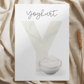 'Y van yoghurt' - Letter Ansichtkaart
