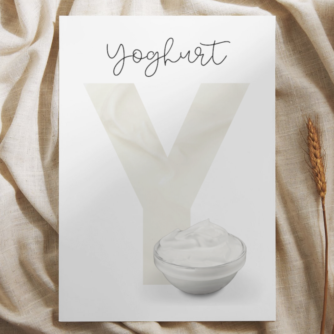 'Y van yoghurt' - Letter Ansichtkaart