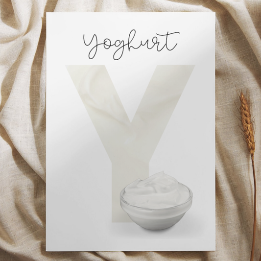 'Y van yoghurt' - Letter Ansichtkaart